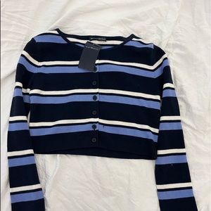 Blue brandy Melville cropped sweater